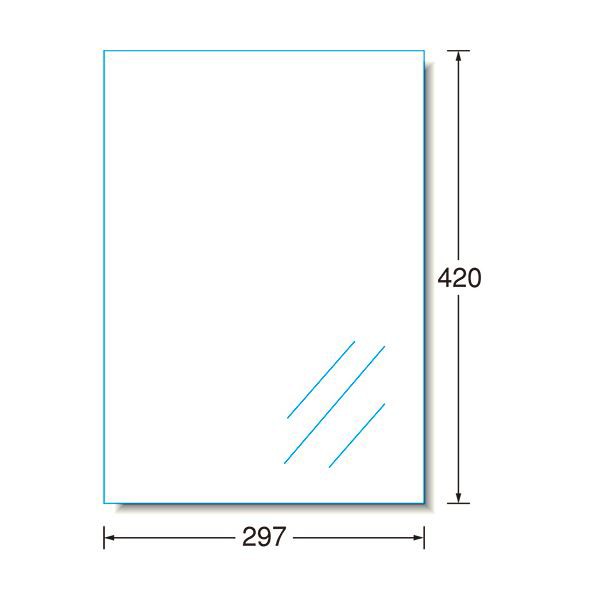 (まとめ) エーワン屋外でも使えるサインラベルシール[インクジェット]UVカット保護カバー付 光沢フィルム・ホワイト A3 ノーカット 32012
