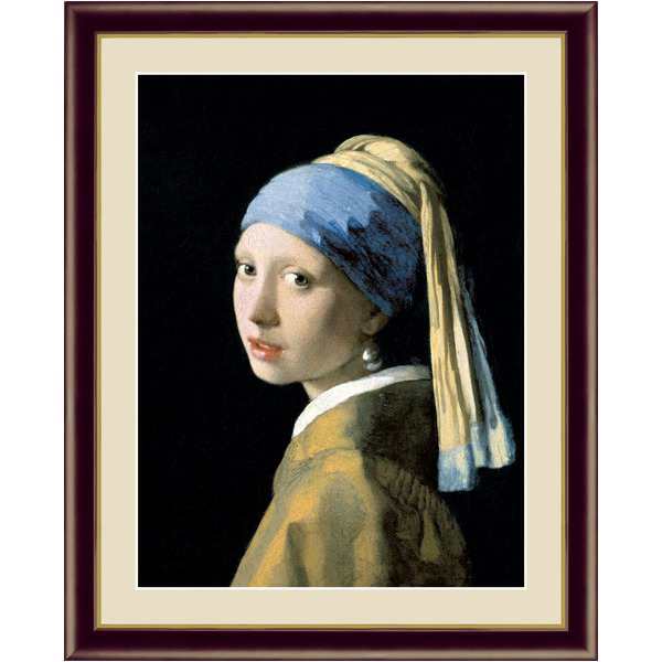 【フェルメールの代表作】謎多き画家 鮮やかな青色 ■ヨハネス・フェルメール（Johannes Vermeer）F6号 真珠の耳飾りの少女 謎めくる画家