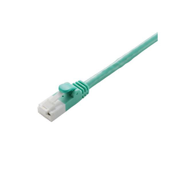 CAT6対応 爪折れ防止 LANケーブル 配線 10m／簡易パッケージ仕様（グリーン） 【×10セット】 緑 耐久性抜群 断線防止機能搭載 高速通信の通販は 15,287円