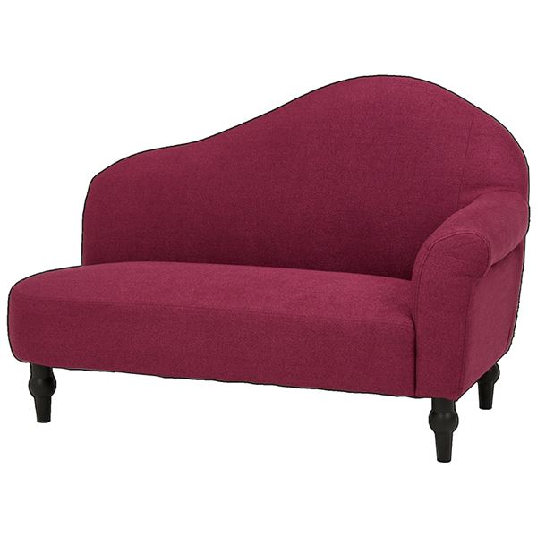 ソファー 約幅111×奥行63×高さ79×座面高34.5cm ワインレッド 肘付き 脚付き 脚部組立式 座面：Sバネ 姫系 リビング 赤 送料無料の通販は