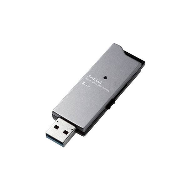 【5個セット】 USBメモリー/USB3.0対応/スライド式/高速/DAU/32GB/ブラック MF-DAU3032GBKX5 黒 送料無料