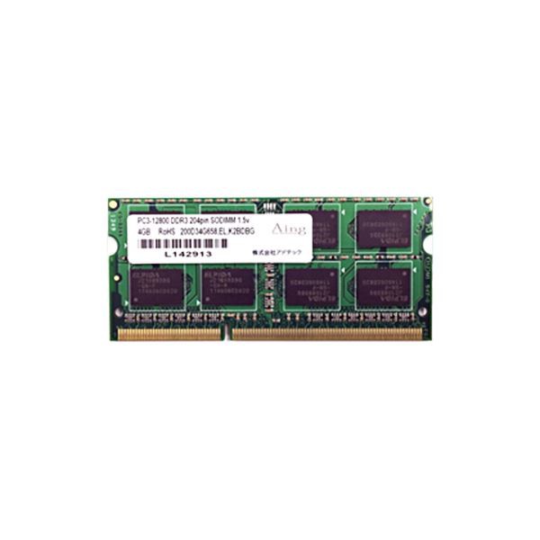 (まとめ）アドテック DDR3 1600MHzPC パソコン 3-12800 204Pin SO-DIMM 4GB 省電力 ADS12800N-H4G 1枚【×3セット】 送料無料