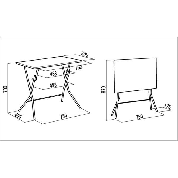 折りたたみテーブル 机 【幅75cm ナチュラル×シルバー】 日本製 国産 木製 金属 スチール パイプ 送料無料