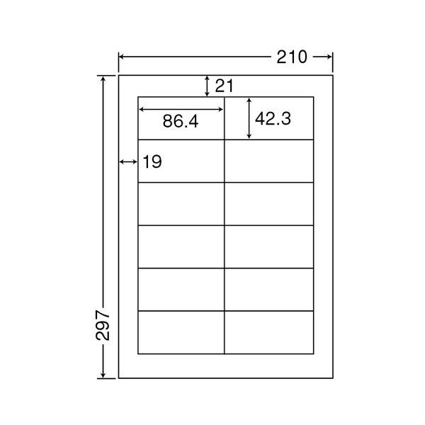 まとめ) 東洋印刷 ナナワード シートカットラベル マルチタイプ A4 12面 86.4×42.3mm 四辺余白付 LDW12P 1箱(500シート： 100シート×5の通販はau PAY マーケット 株式会社夢の小屋 au PAY マーケット－通販サイト