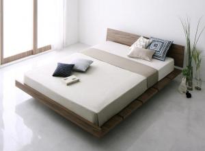 ダブルベッド モダンデザインローベッド スタンダードボンネルコイルマットレス付き ナローステージ ダブル フレーム幅160 スタンダードボンネルコイルマットレス付き ナローステージ ダブル フレーム幅160 送料無料の通販は