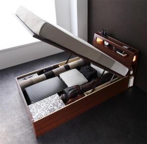 収納付きベッド 収納 収納付き 収納ベッド 大容量 収納ボックス 布団 敷き布団 スタンダードボンネルコイルマットレス付き セミダブル 深さラージ 組立設置付 組立設置付 スタンダードボンネルコイルマットレス付き セミダブル 深さラージ 送料無料の通販は