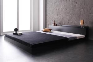 シングルベッド 棚・コンセント付きフロアベッド スタンダードボンネルコイルマットレス付き シングル スタンダードボンネルコイルマットレス付き シングル 送料無料の通販は 22,432円