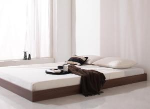 セミダブルベッド シンプルデザイン/ヘッドボードレスフロアベッド マルチラススーパースプリングマットレス付き セミダブル マルチラススーパースプリングマットレス付き セミダブル 送料無料の通販は 49,816円