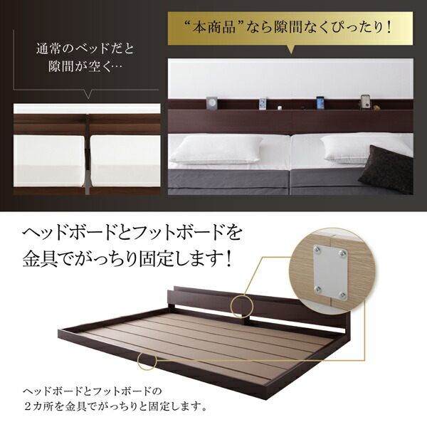 ファミリー ベッド 連結ベッド 大型ベッド 家族ベッド 親子ベッド ローベッド フロアベッド ファミリーベッド 北欧 おしゃれ プレミアムポケットコイル マットレス付きワイドK240(SD×2) プレミアムポケットコイルマットレス付き ワイドK240(SD×2)