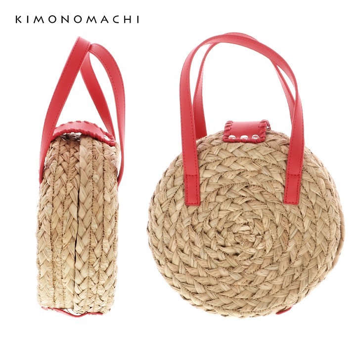 バッグ03:金具付き丸型レッド