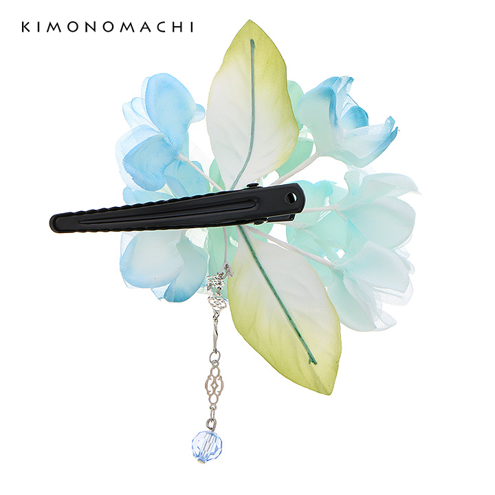 髪飾り01:紫陽花クリップブルー