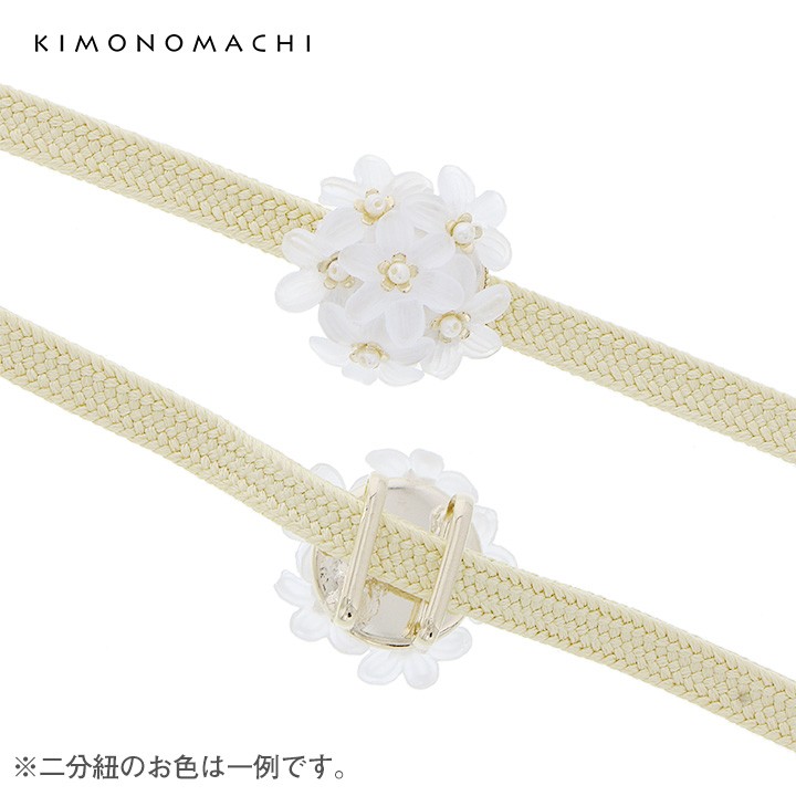 帯留め03:紫陽花ホワイト