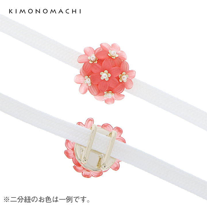 帯留め04:紫陽花ピンク