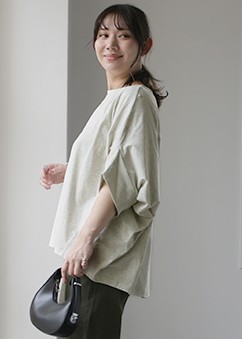 Tシャツ 「究極 体型カバー トップス 二の腕カバー」 レディース インナー ティーシャツ チュニック