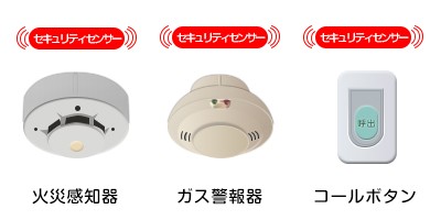 熱感知器、ガス警報器、セキュリティと連動している場合