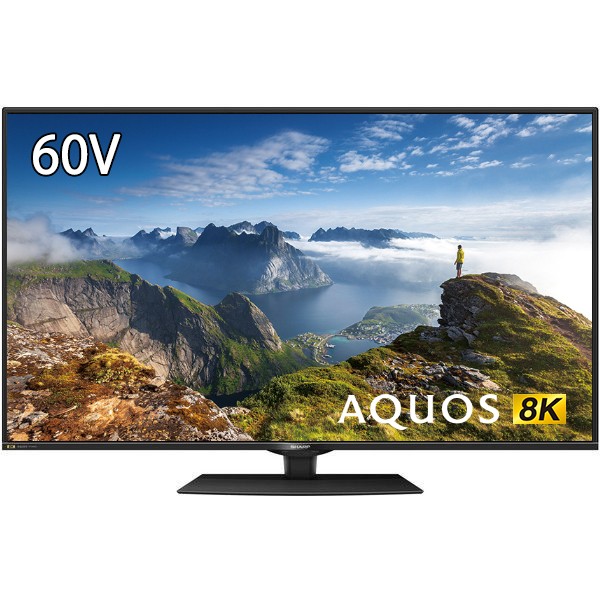 SHARP 8T-C60BW1 AQUOS [60V型 地上・BS・CSデジタル 8K対応 4Kチューナー内蔵 液晶テレビ]
