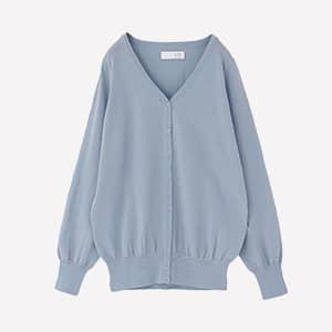 n'OrLABELシンプルUネック&Vネックニットカーディガン