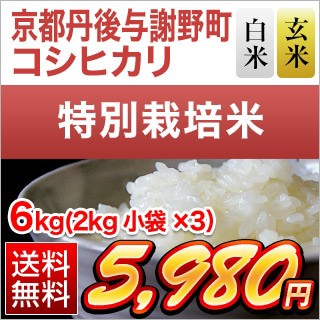 京都府丹後産 コシヒカリ6kg