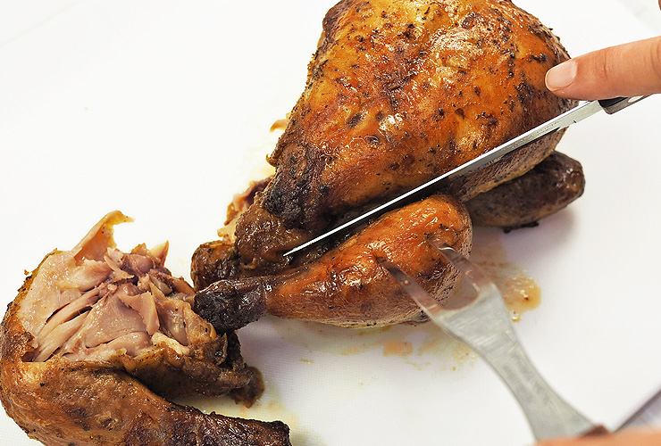 ローストチキンの切り方 クリスマスチキン レシピ 作り方 By 水郷のとりやさん 楽天レシピ