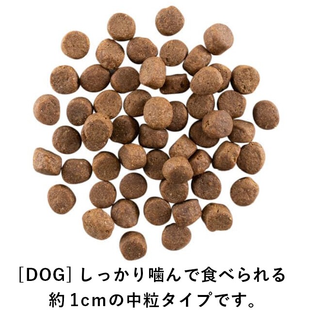 [DOG]しっかり噛んで食べられる約1cmの中粒タイプ