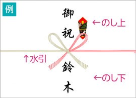 出産お祝い のし見本