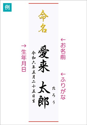 命名札　例