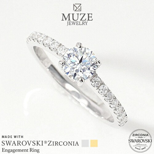 MUZE JEWELRY w SWAROVSKI a5mmi0.89ctjn[tG^jeB v`idグ I[_[Ch v`idグ K18S[hd