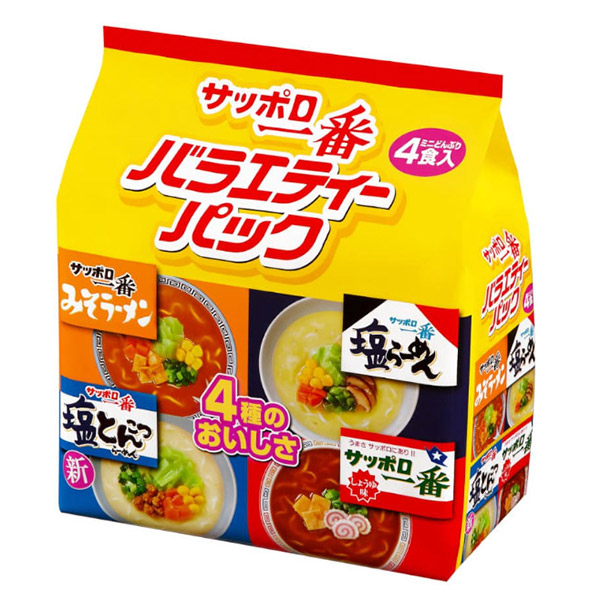 ★まとめ買い★ サンヨー食品 サッポロ一番 ミニどんぶりバラエティーパック4食入 173g ×6個【イージャパンモール】