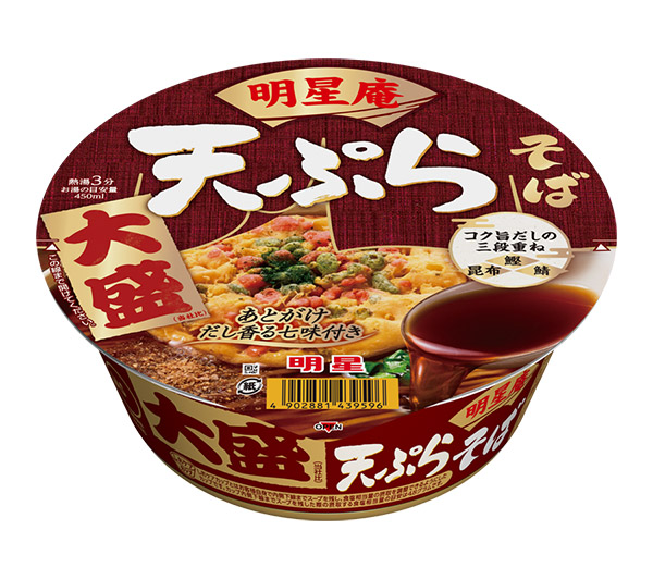 ★まとめ買い★ 明星食品 明星庵 天ぷらそば 大盛 112g ×12個【イージャパンモール】