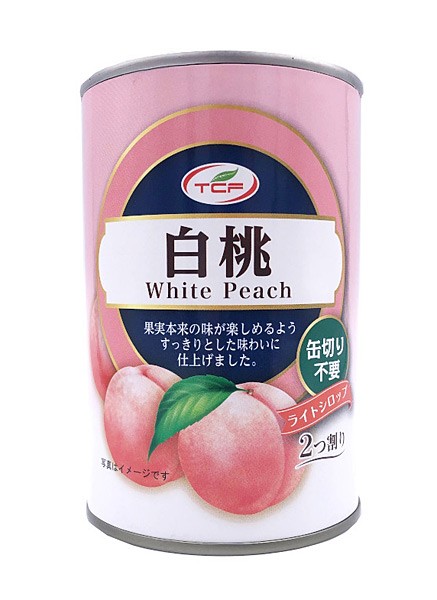 ★まとめ買い★　天長食品　白桃　4号 缶詰 2つ割り　425ｇ　×24個【イージャパンモール】