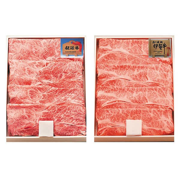 【送料無料】【父の日】父の日　松阪牛＆伊賀牛すき焼き食べ比べセット　ＵＳ４０-ＭＡ１／ＫＲＳ４０-ＩＧ１【ギフト館】