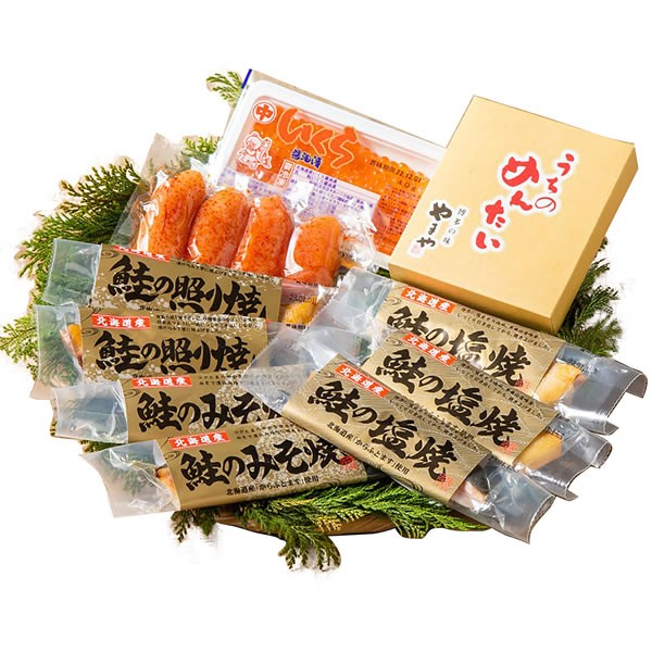 【送料無料】【父の日】父の日　北海道いくら・３種の鮭とやまや明太子　詰合せ　４９３０-５０【ギフト館】