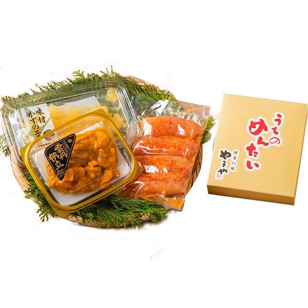 【送料無料】【父の日】父の日　【小川うに】うにほたて醤油入・やまや明太子・数の子詰合せ　４９３５-３５【ギフト館】