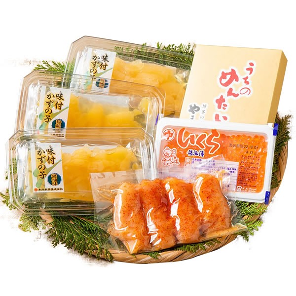 【送料無料】【父の日】父の日　北海道産いくらとやまや明太子・味付け数の子詰合せ　４９２８-５０【ギフト館】