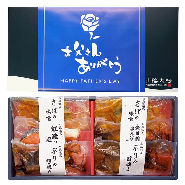【送料無料】【父の日】山陰大松　（父の日限定包装）氷温熟成煮魚焼魚ギフトセット６切　ＴＮＹＧ-３０Ｓ【ギフト館】