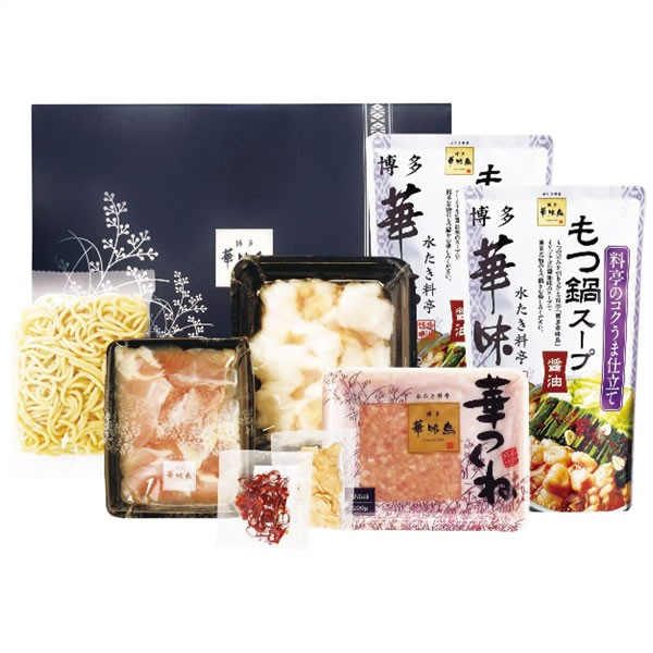 【送料無料】博多華味鳥　博多華味鳥　もつ鍋セット　Ｍ-Ａ１【ギフト館】