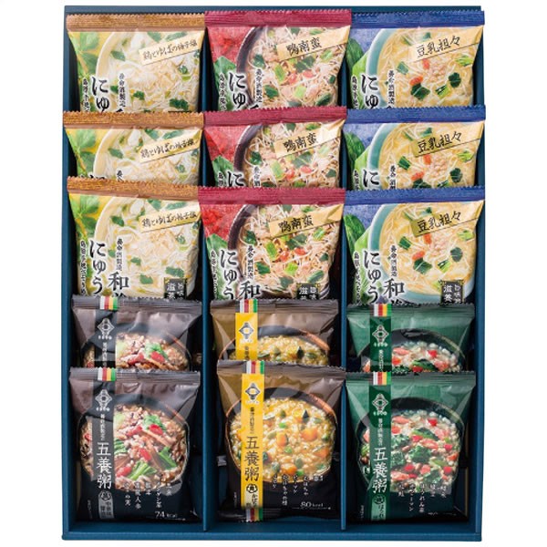 【送料無料】くらすわ　和養生にゅうめん３種と五養粥３種　１５食セット【ギフト館】