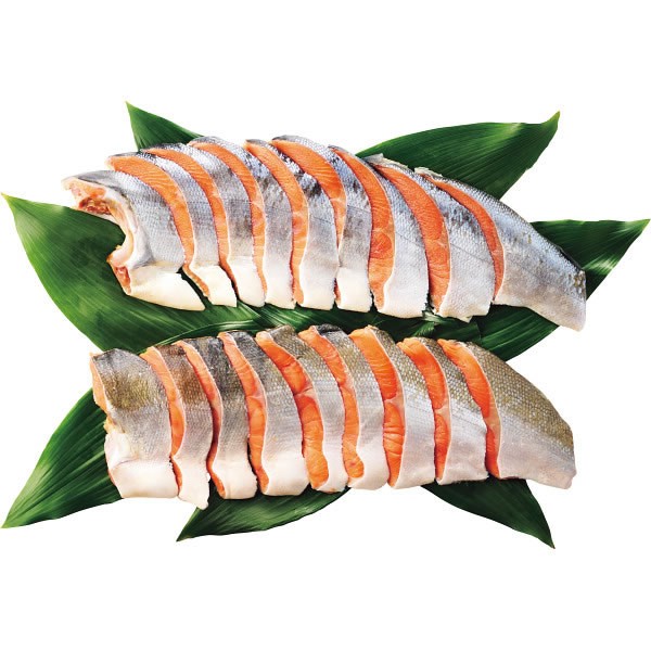【送料無料】紅鮭・秋鮭半身切身セット【ギフト館】