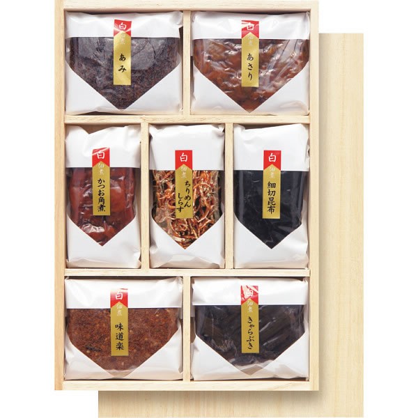 【送料無料】新橋玉木屋　白佃煮詰合せ７種入　ＡＳ-７【ギフト館】