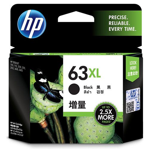HP63XL�@�C���N�J�[�g���b�W�@���@���ʁ@F6U64AA�@1��