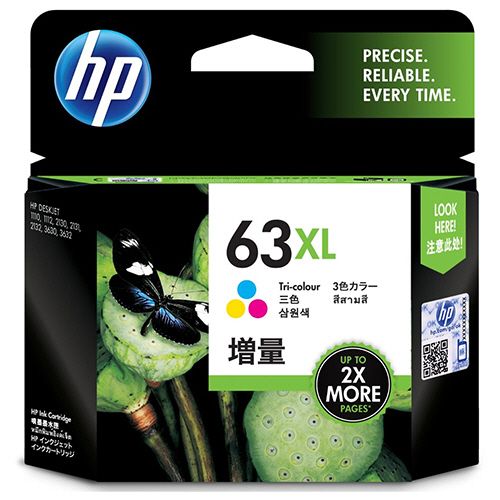 HP63XL�@�C���N�J�[�g���b�W�@3�F�J���[�@���ʁ@F6U63AA�@1��