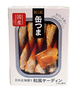 K＆K缶つま日本近海獲り和風サーディン105g/角3号【イージャパンモール】