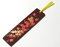 蒔絵しおり　(紅葉)【返品・交換・キャンセル不可】【逸品館】
