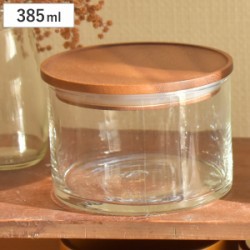 保存容器 385ml ラウンド スタッカブル ガラスジャー