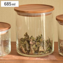 保存容器 685ml ラウンド スタッカブル ガラスジャー