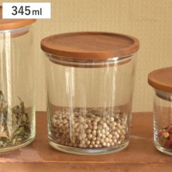 保存容器 345ml ラウンド スタッカブル ガラスジャー