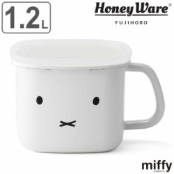 保存容器 ホーロー製 1.2L ストックポット ハンドル付き ミッフィー 富士ホーロー HoneyWere
