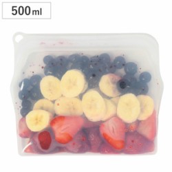 保存袋 500ml ジップクリア シリコーンバッグ