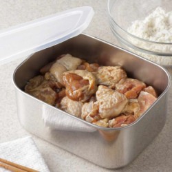 保存容器 深～い角バット フタ付き 大 ママクック ステンレス 日本製