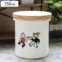 保存容器 750ml オサムグッズ ホーローキャニスター 木蓋